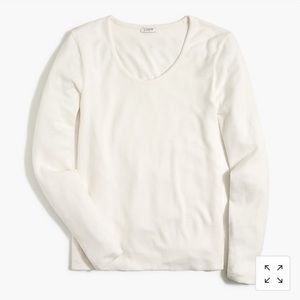 J.Crew long-sleeve marled tee signature cozy yarn